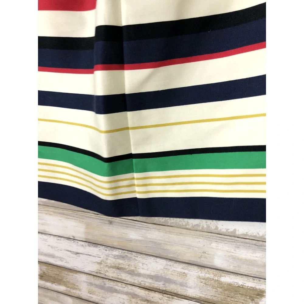 J Crew Skirt  Women's Size  6 Striped‎ Cotton Preppy Mini Pockets style 31492